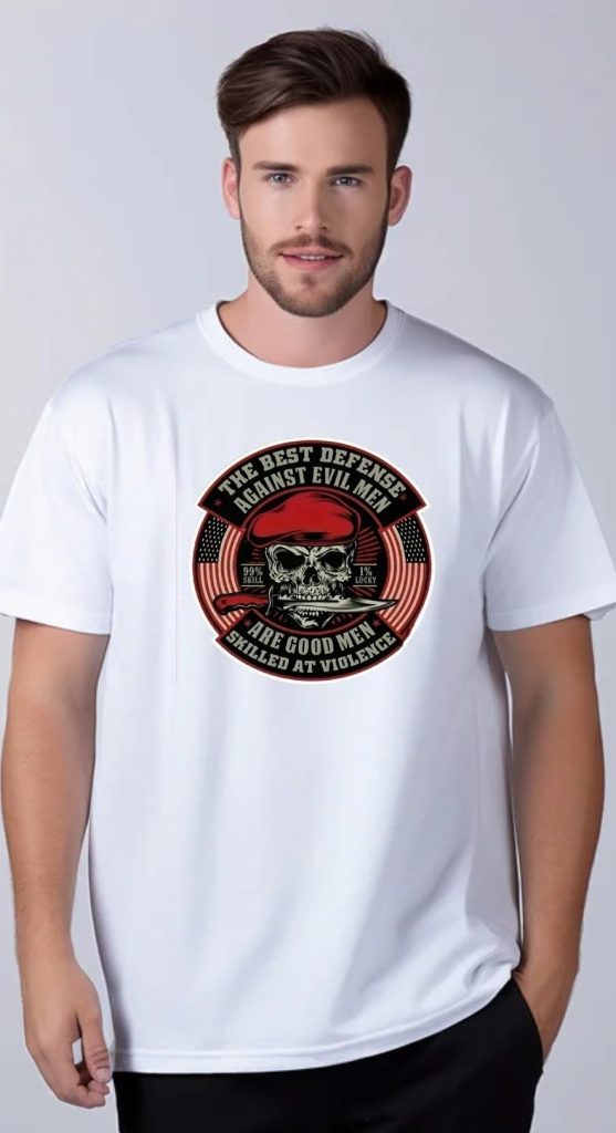 Man wearing graphic t-shirt